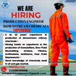 PRODUCTION ENGINEER DOWNSTREAM CHEMICALS